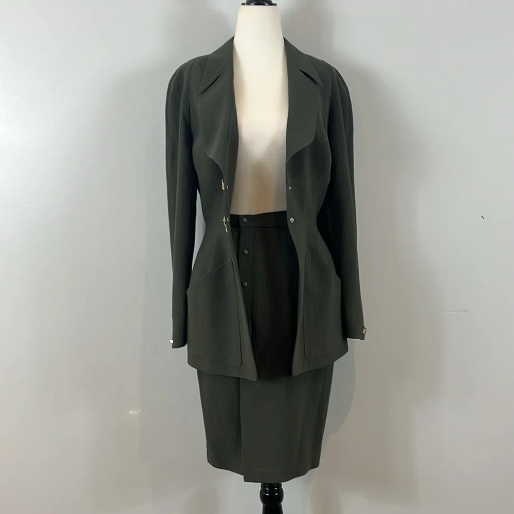 Thierry Mugler Vintage Wool Skirt Suit - Picture 8 of 17